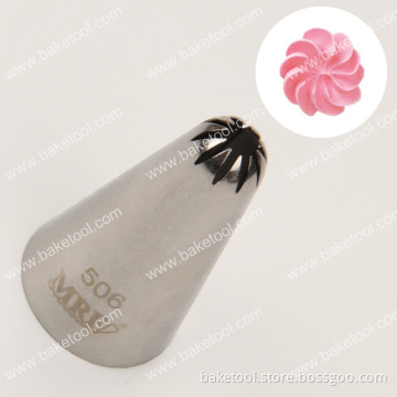 Stainless steel304 cake decorating closed star icing nozzle #506